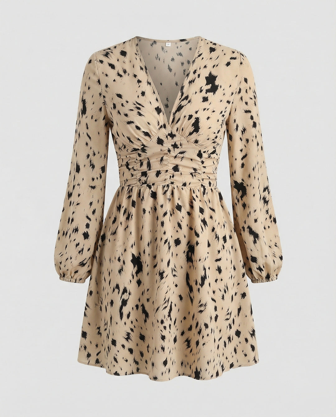 Damen Freizeitkleid Mini mit V-Ausschnitt