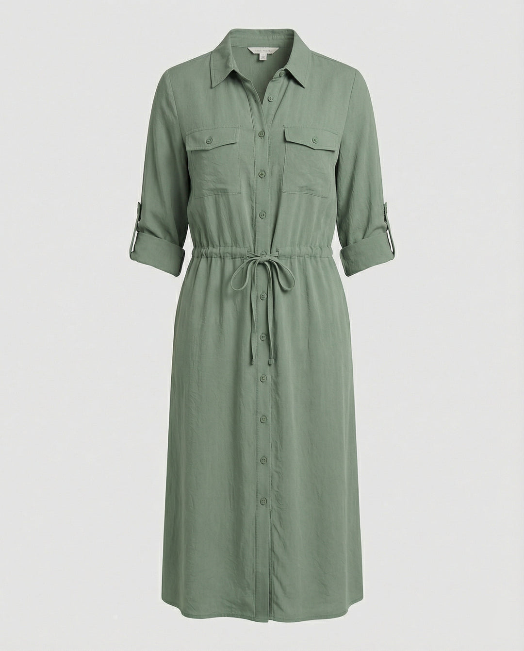 Damen Hemdblusenkleid mit Kordelzug