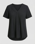 Tunika Bluse Damen mit V-Ausschnitt