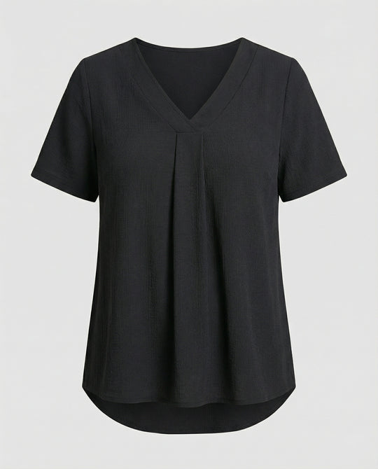 Tunika Bluse Damen mit V-Ausschnitt