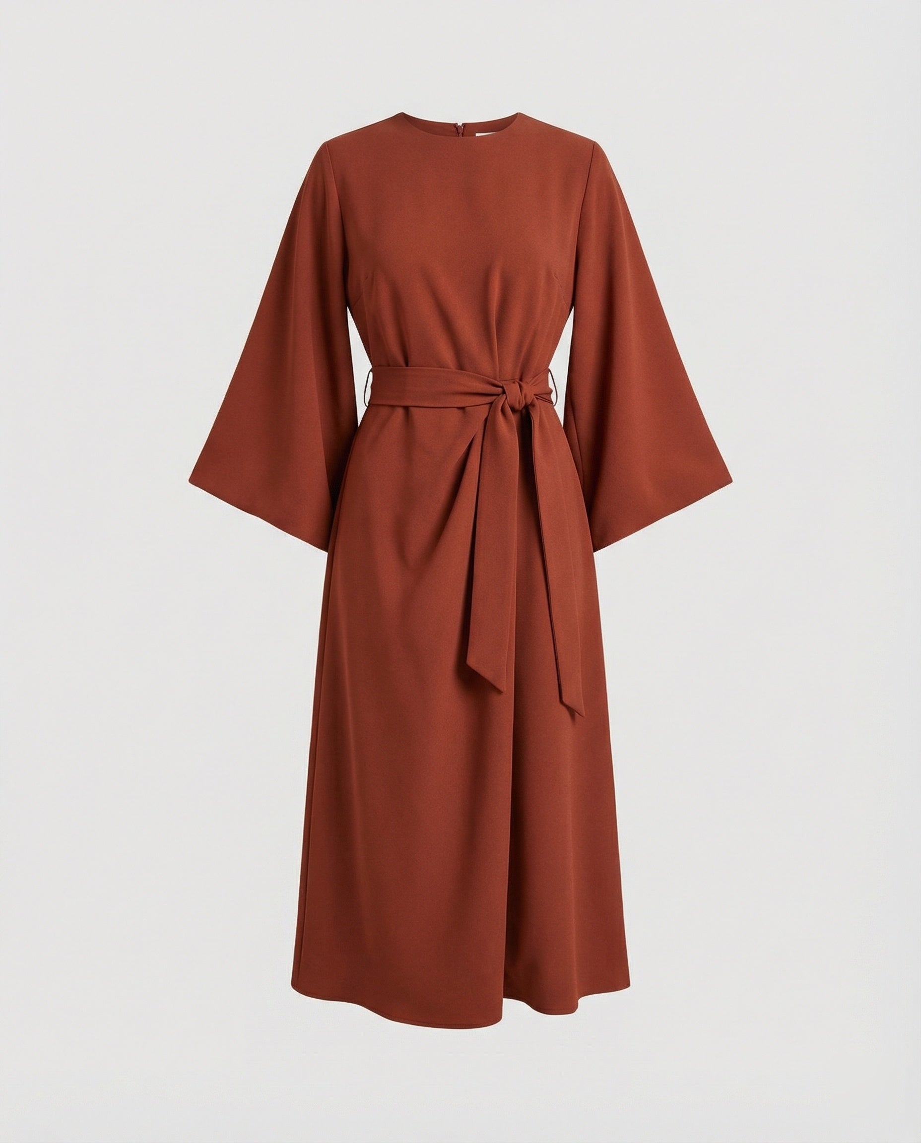 R&B | Elegantes Kleid mit Laternenärmeln und Gürtel