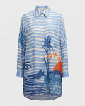 Damen Tunika Hemdkleid oversized