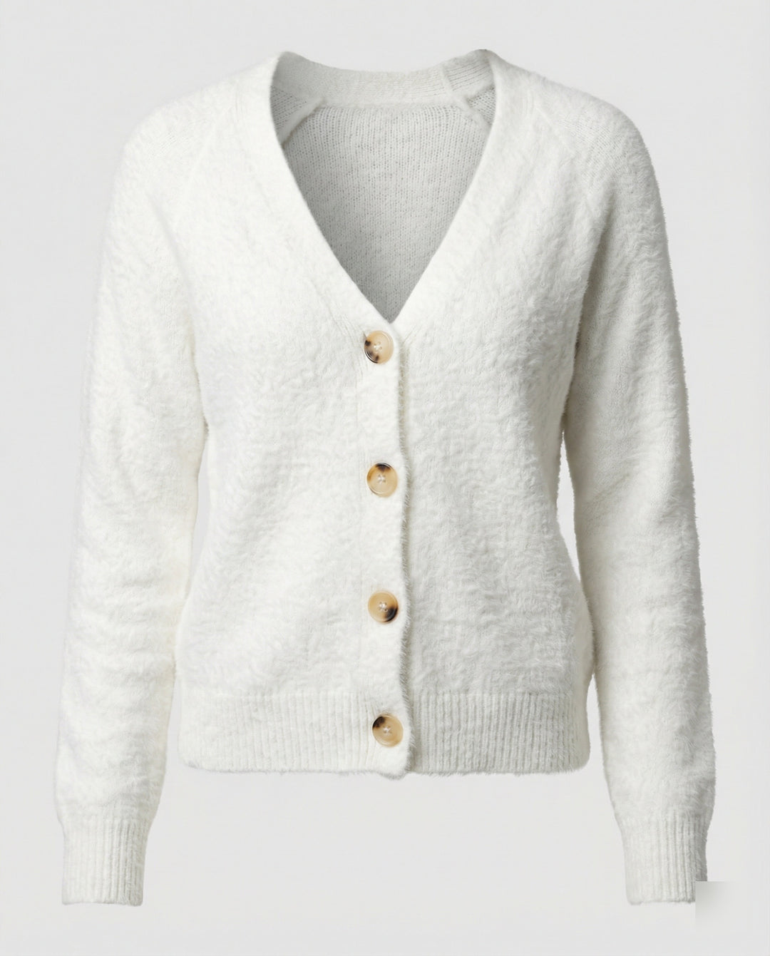 Damen Strickcardigan kuschelig mit dekorativen Knöpfen