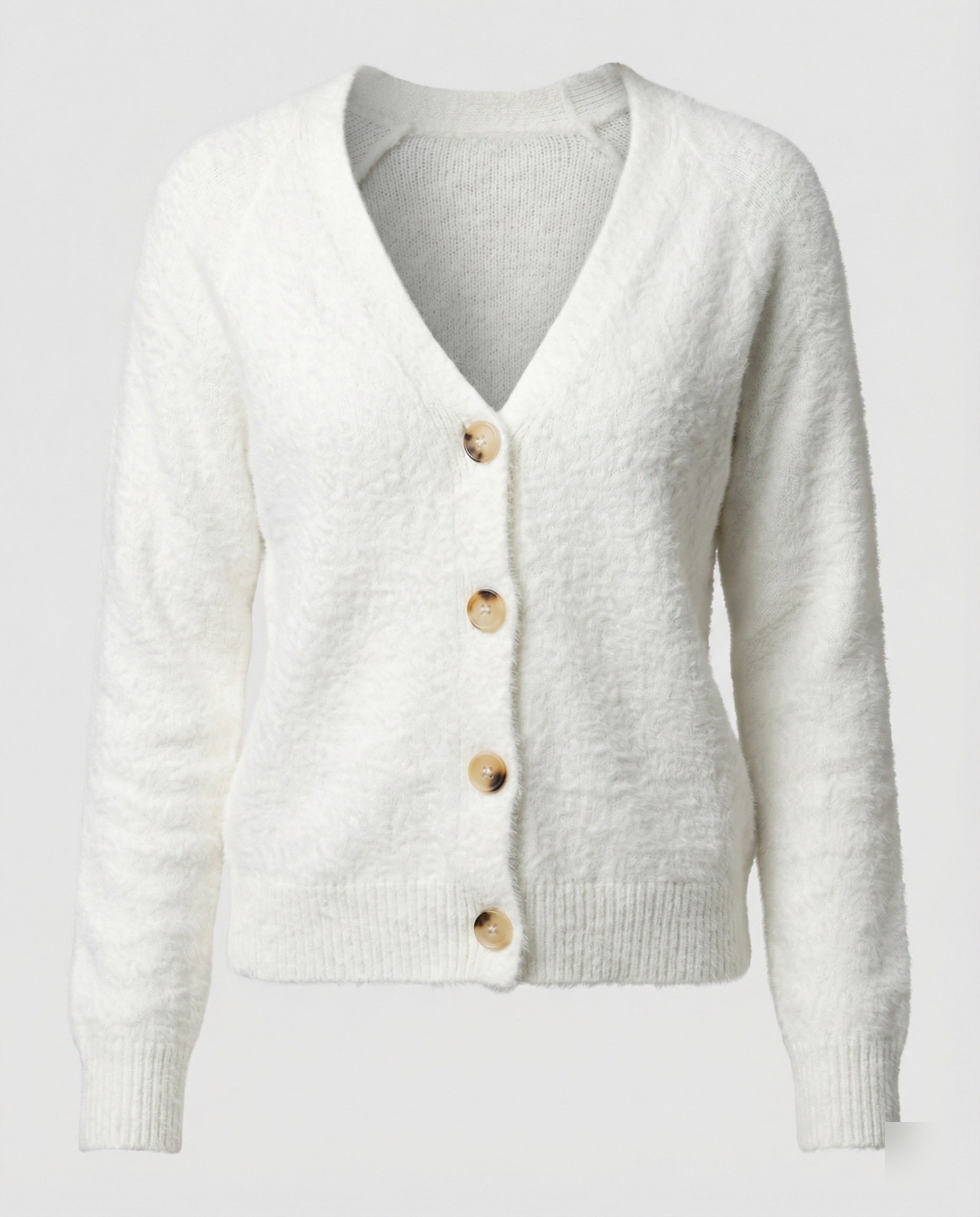 Damen Strickcardigan kuschelig mit dekorativen Knöpfen