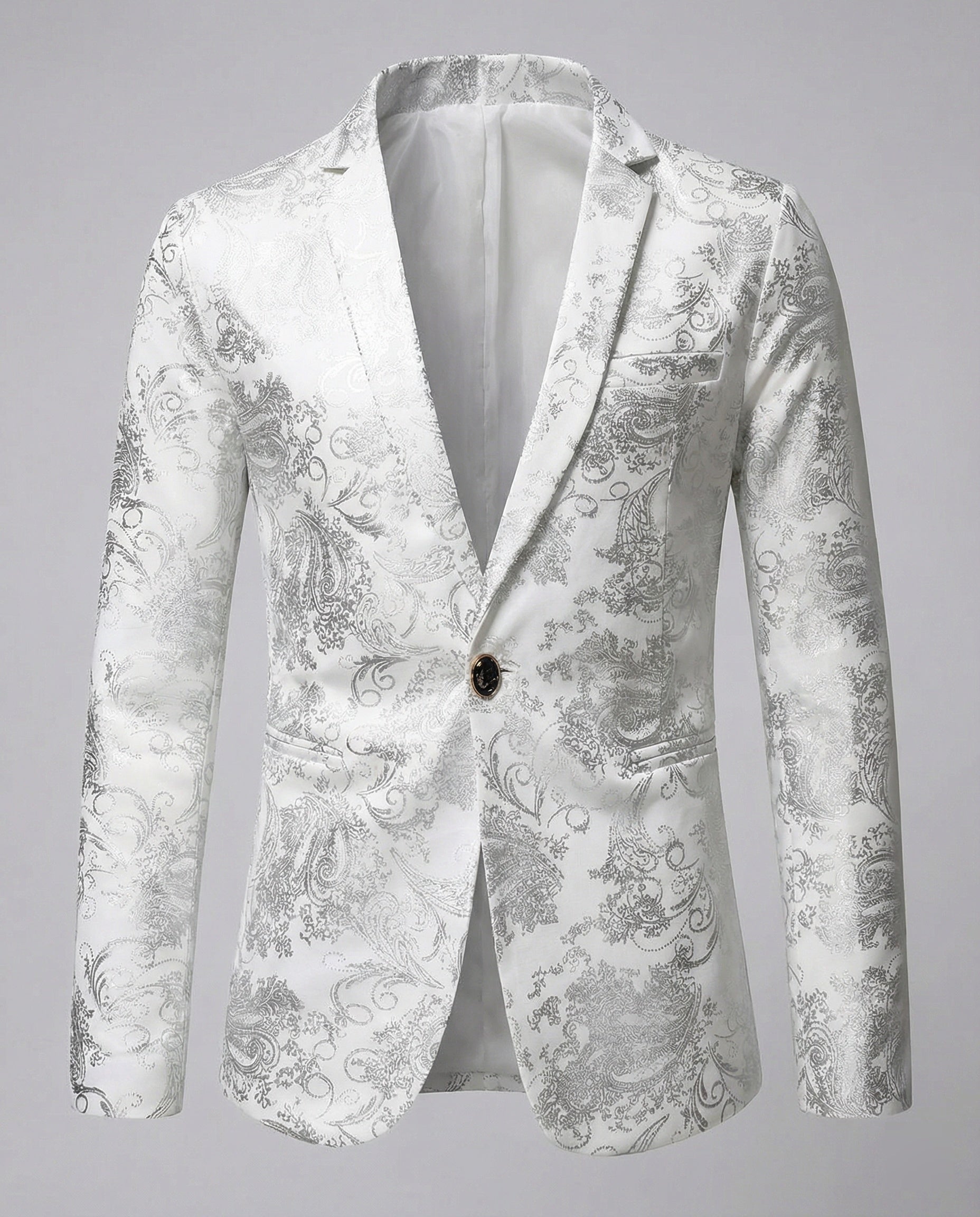 Herren eleganter Blazer mit kunstvollem Muster und luxuriösem Glanz