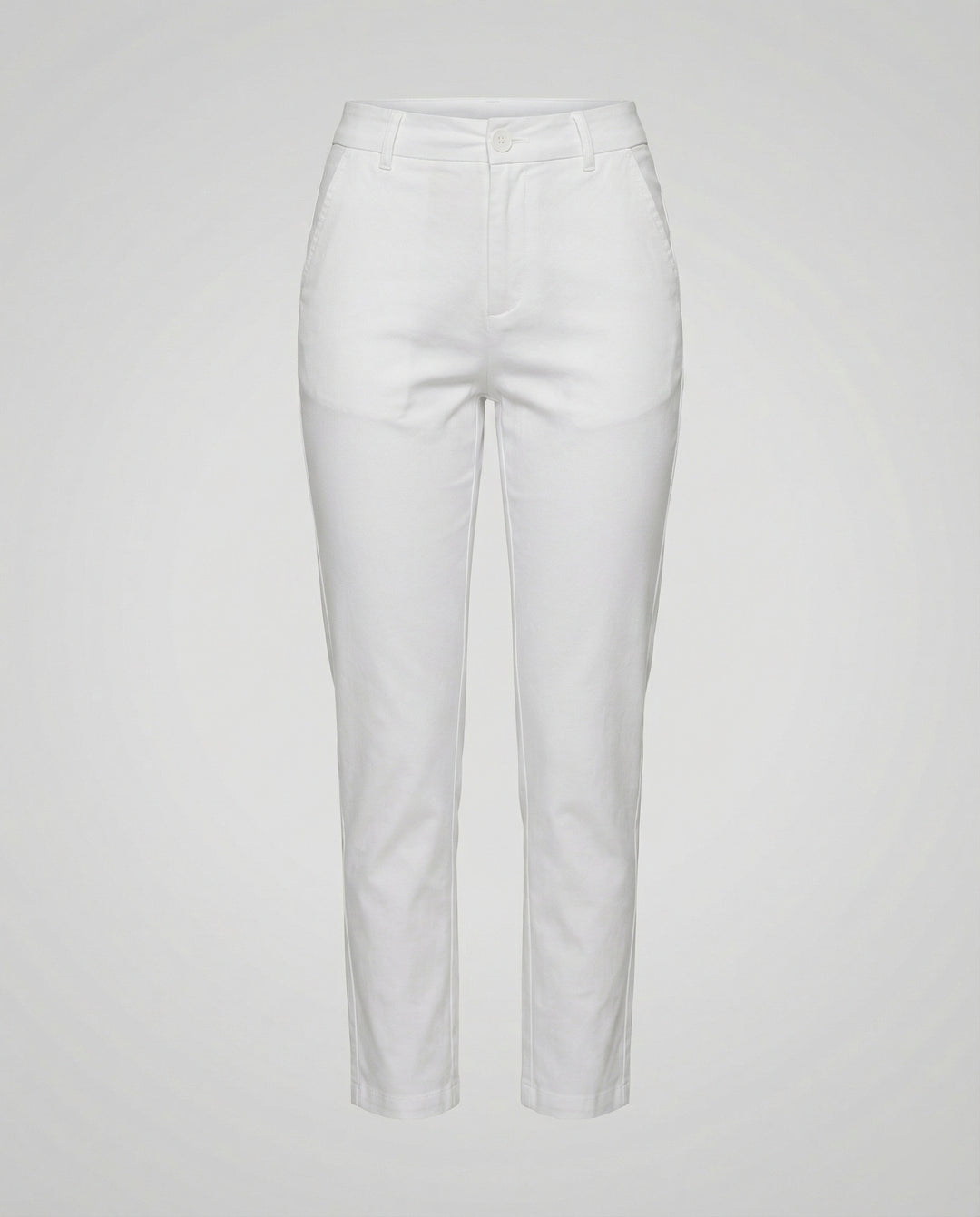 Damen Chino Stoffhose schmal mit hohem Bund