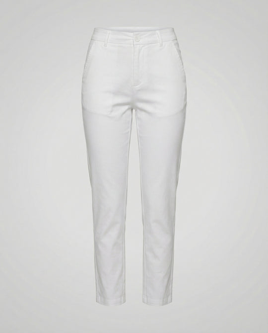 Damen Chino Stoffhose schmal mit hohem Bund