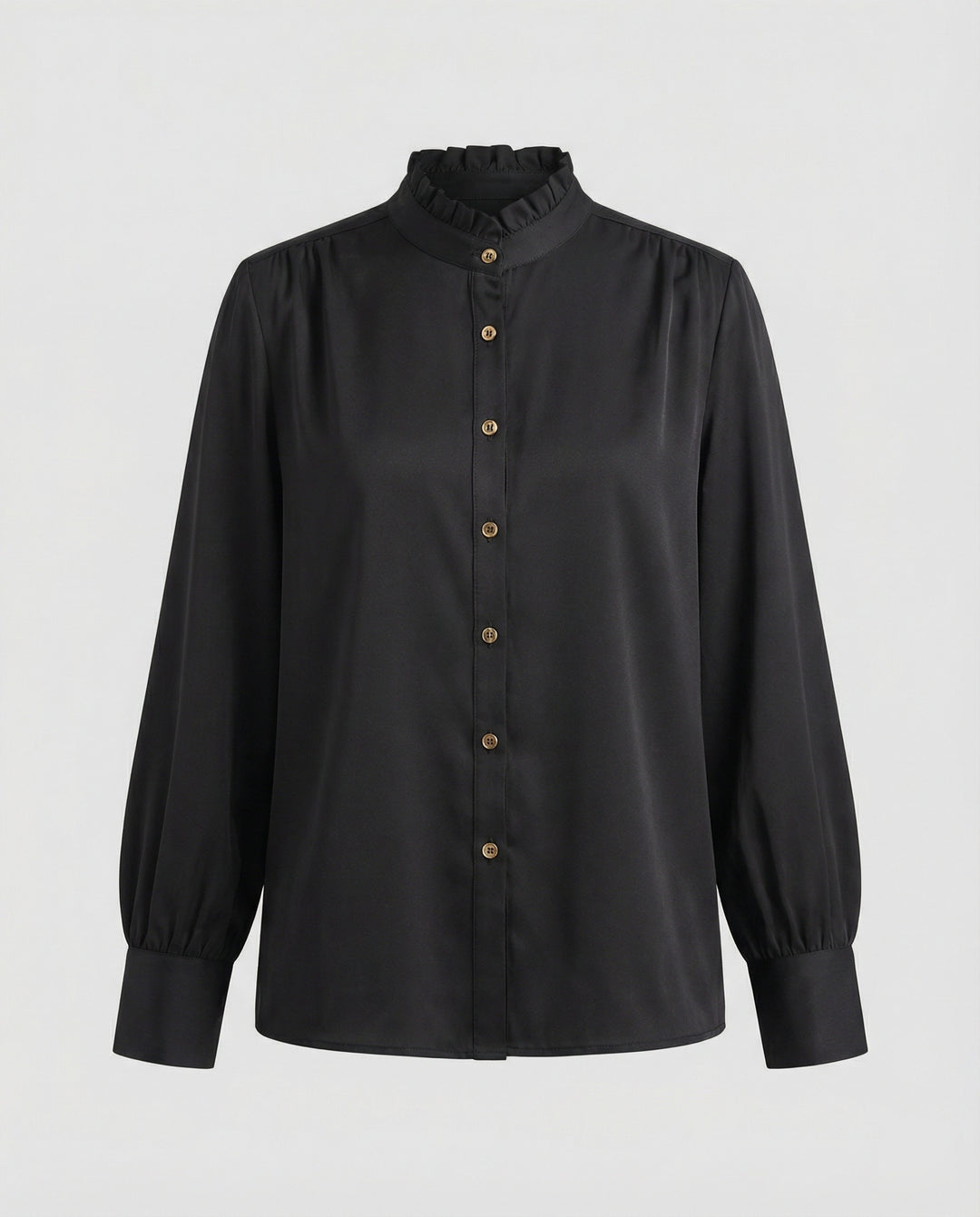 Damen Bluse mit Rüschenkragen