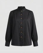 Damen Bluse mit Rüschenkragen