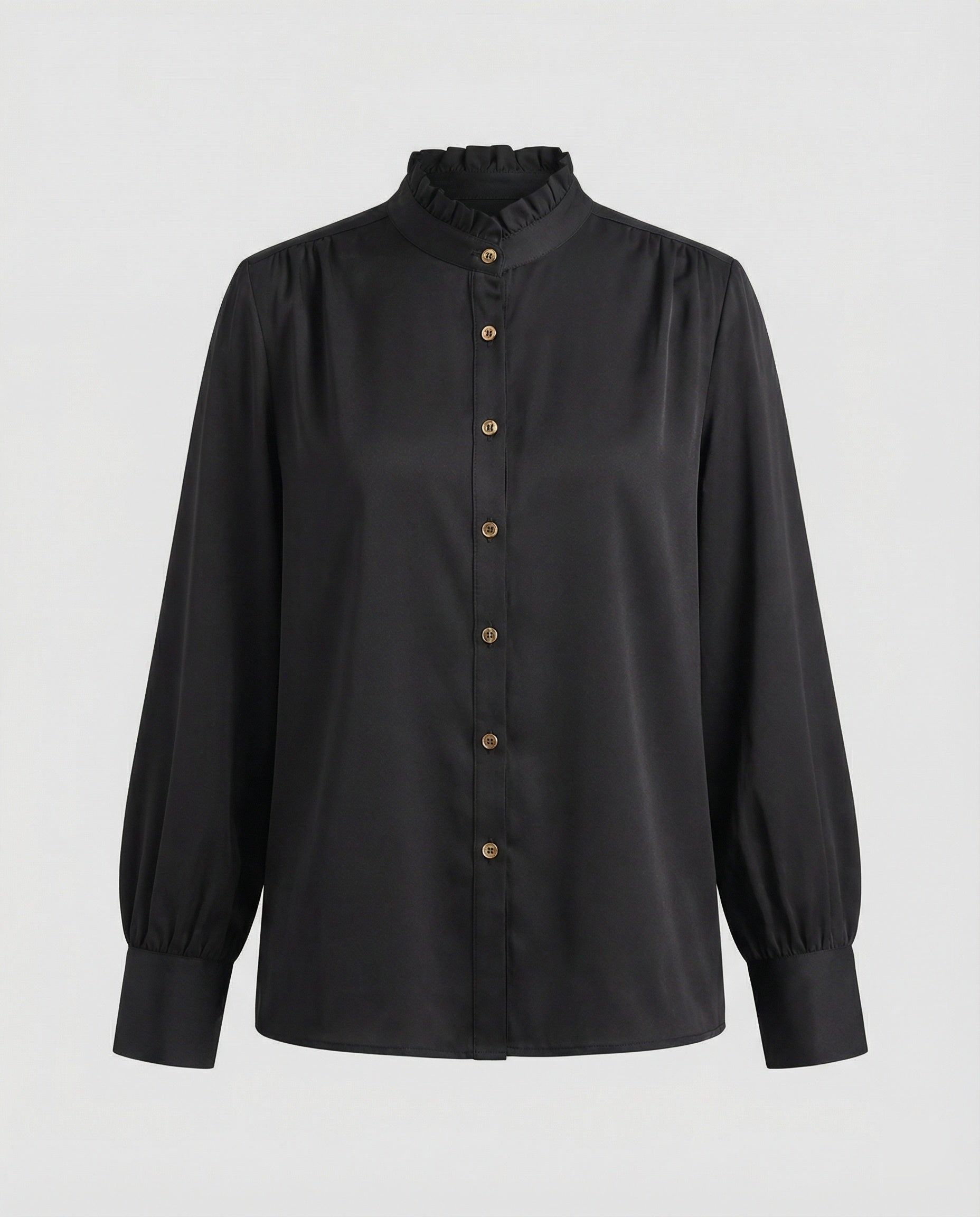 Damen Bluse mit Rüschenkragen