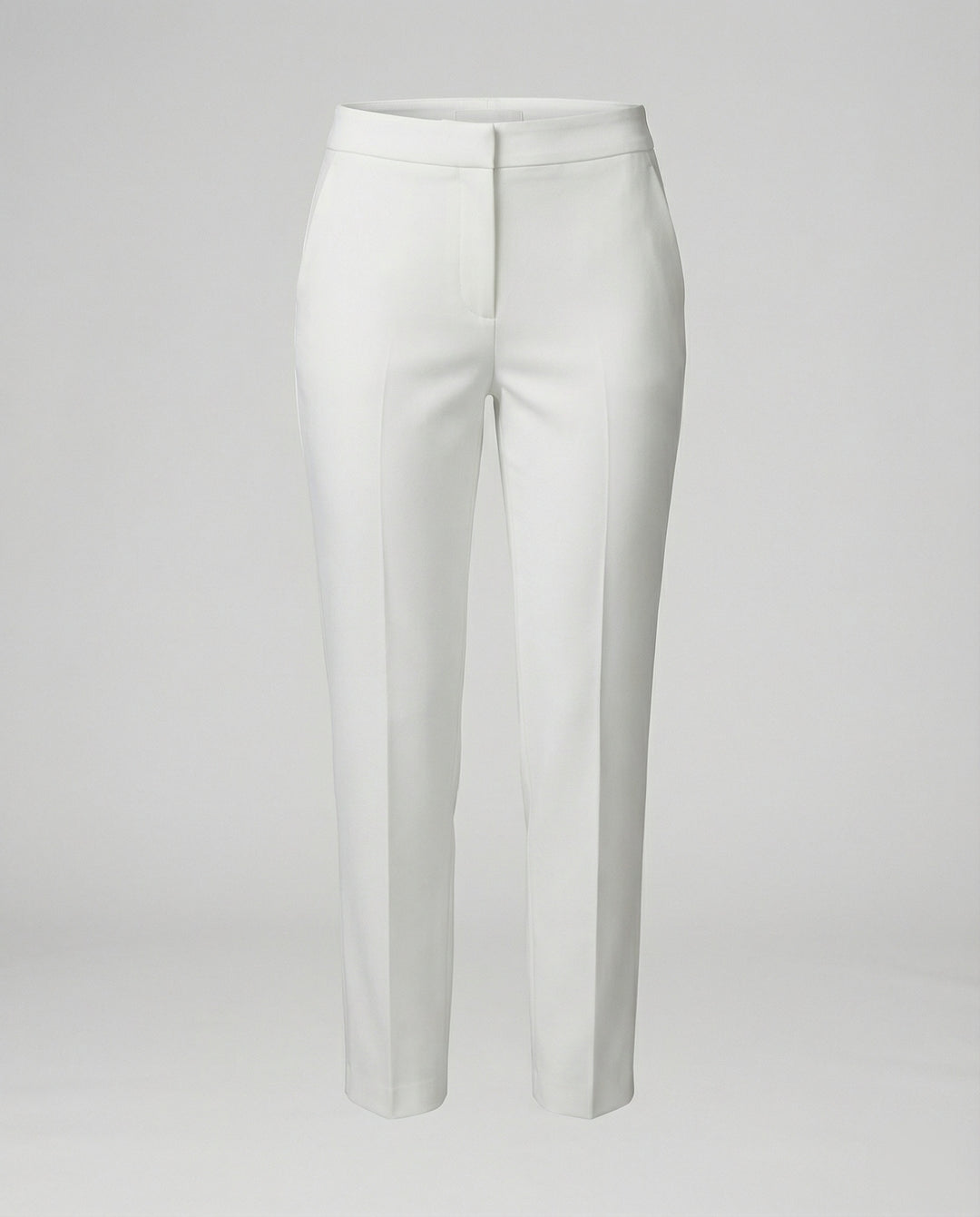 Damen Hochtaillierte Stoffhose mit schmalem Bein