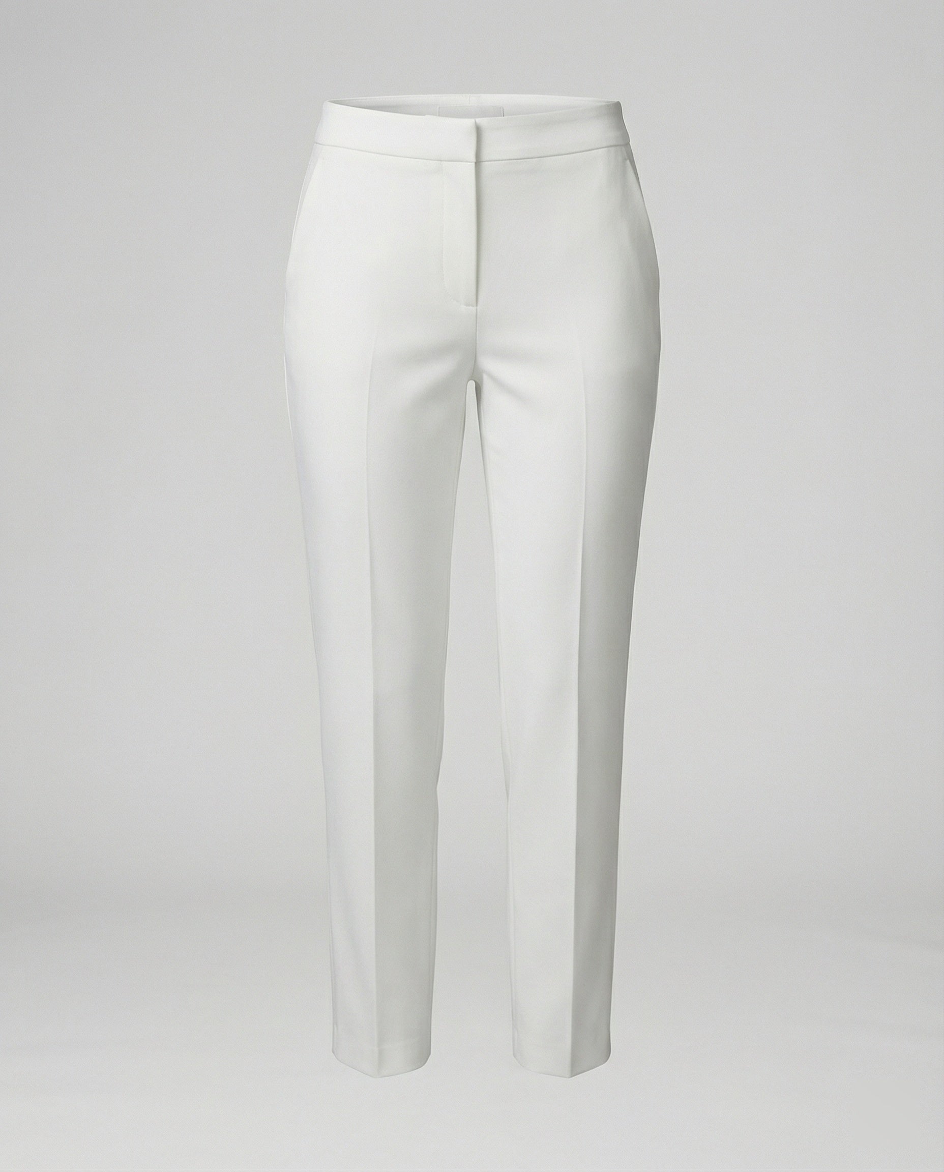 Damen Hochtaillierte Stoffhose mit schmalem Bein
