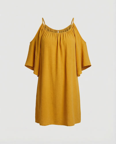 Damen Sommerkleid schulterfrei luftig
