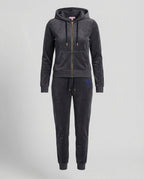 Freizeitkleidung Damen Velours Set Strass