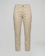 Damen Chino Stoffhose mit elastischem Bund und Seitentaschen