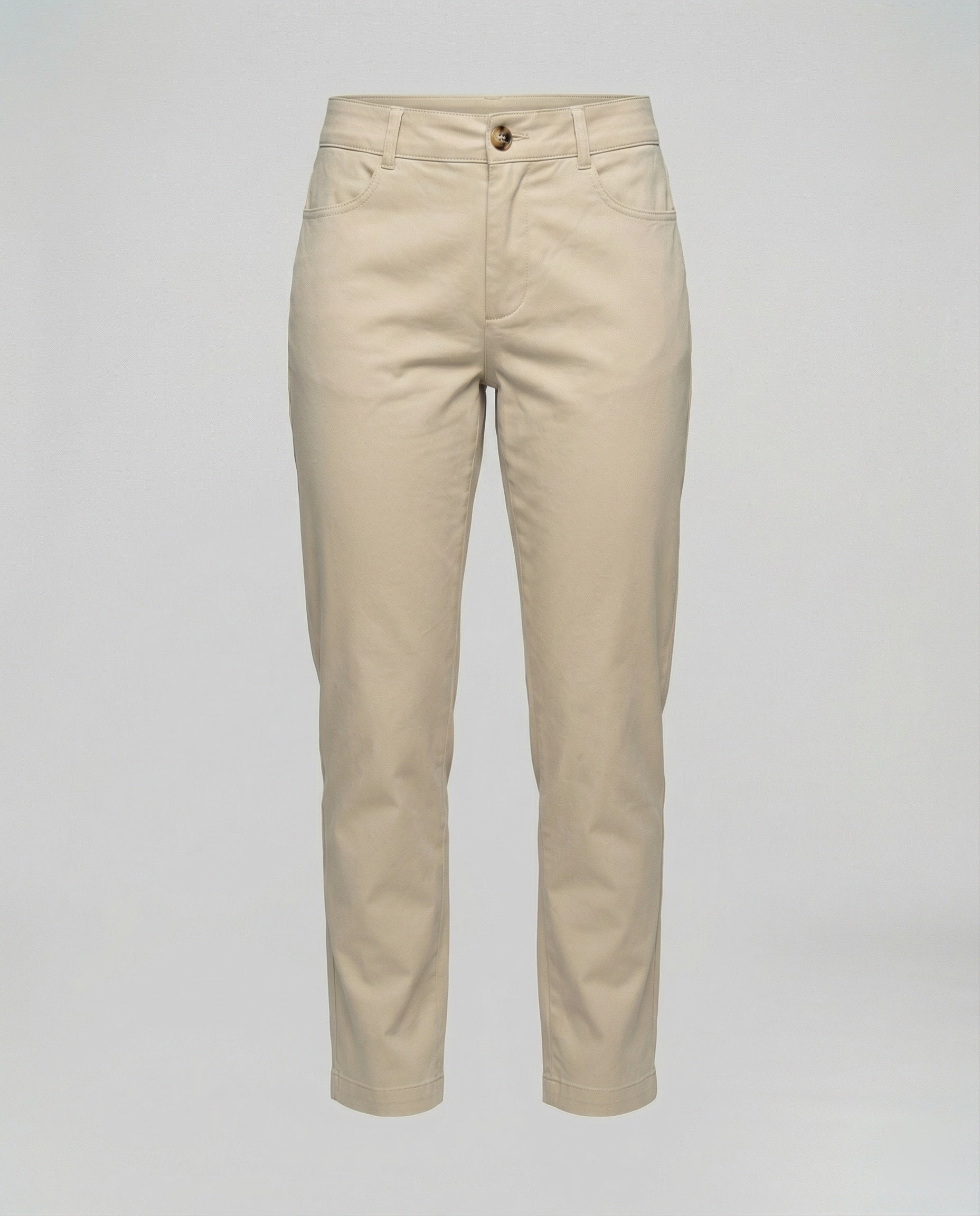 Damen Chino Stoffhose mit elastischem Bund und Seitentaschen