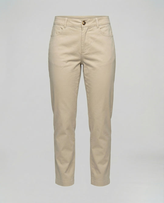 Damen Chino Stoffhose mit elastischem Bund und Seitentaschen
