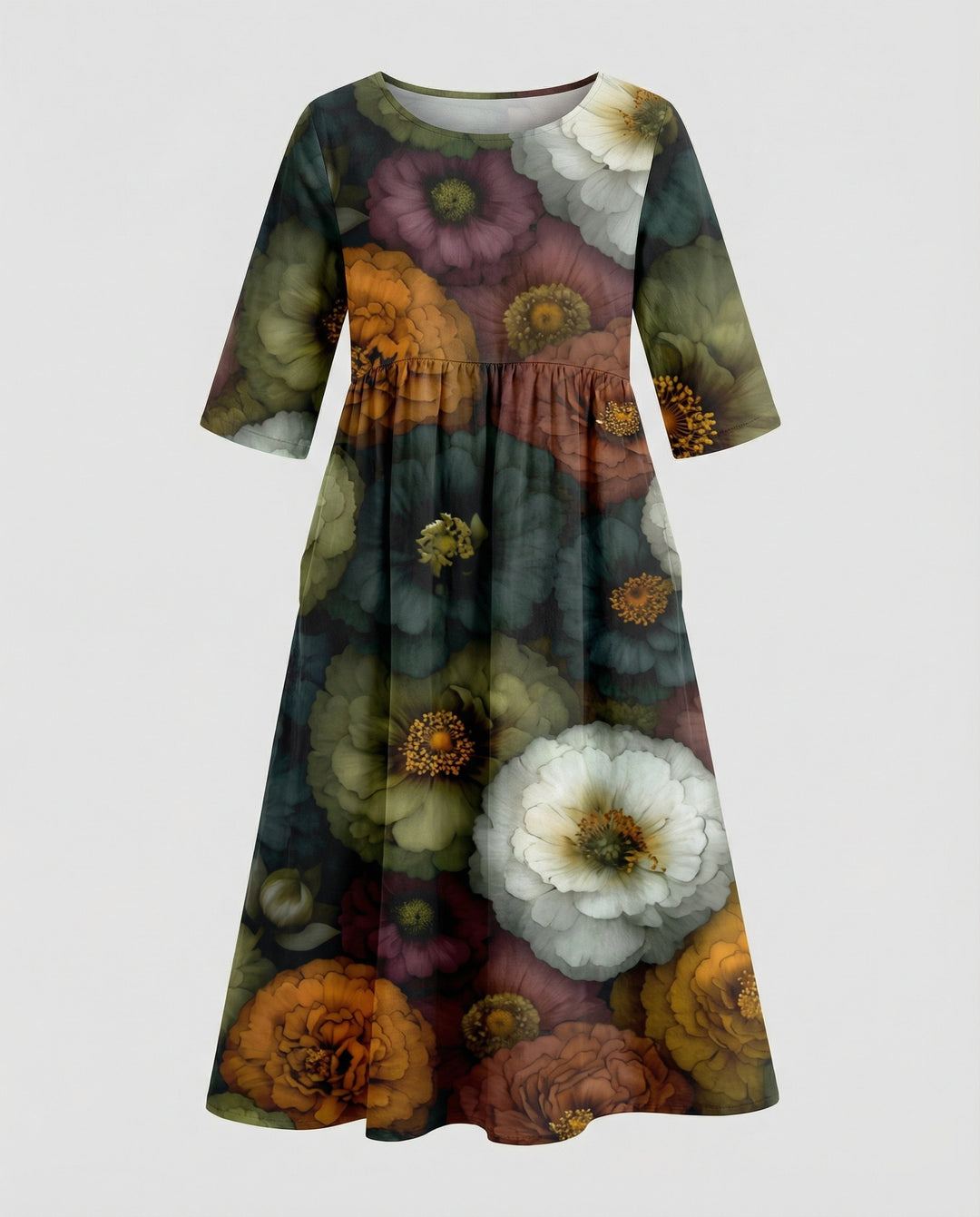 Damen Maxikleid A-Linie fließend