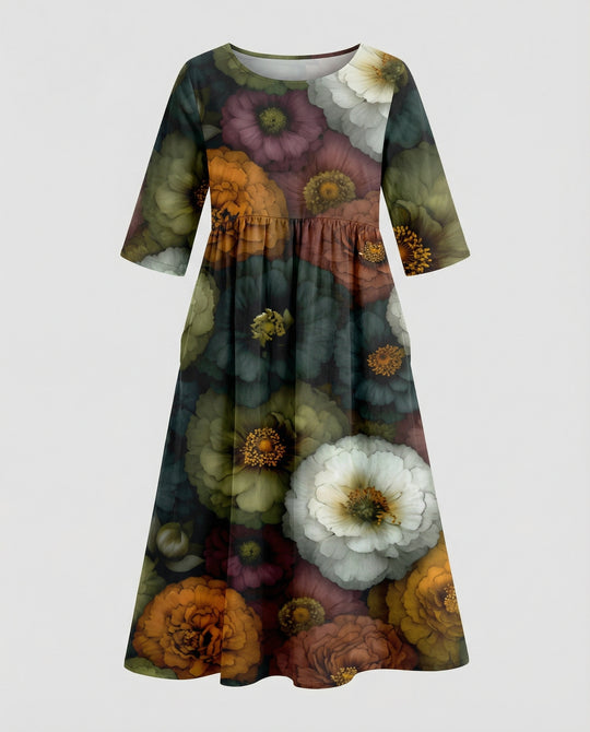 Damen Maxikleid A-Linie fließend