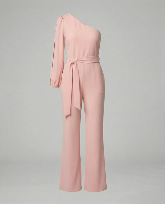 Damen Luxuriöser Overall mit Schleifengürtel & Funkelnden Details | R&B