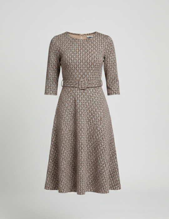 Damen Midikleid A-Linie elegant