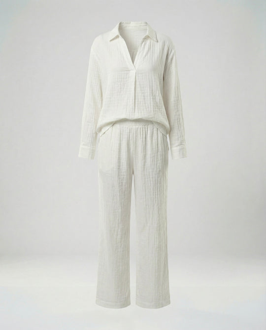 Damen Zweiteiler Set Oversize Bluse & Hose