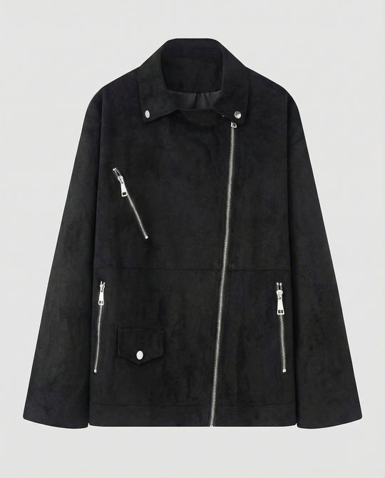Braune Lederjacke Damen Velours