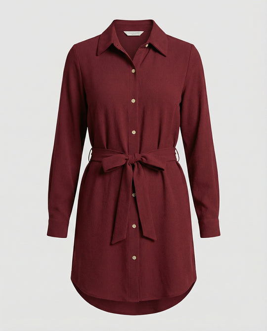 Freizeitkleid Damen knielang mit Knopfleiste