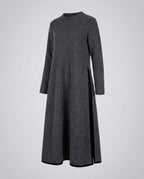 Langes Damen Midikleid in Lockerer Form mit Seitenschlitz - R&B