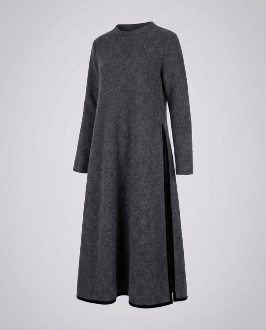 Langes Damen Midikleid in Lockerer Form mit Seitenschlitz | R&B