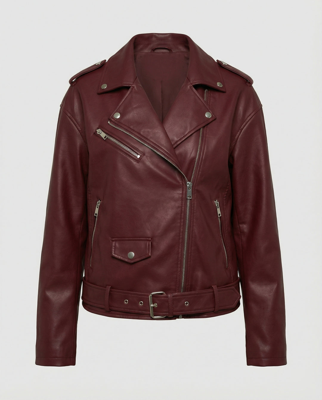 Damen Bikerjacke mit Reißverschlussdetails