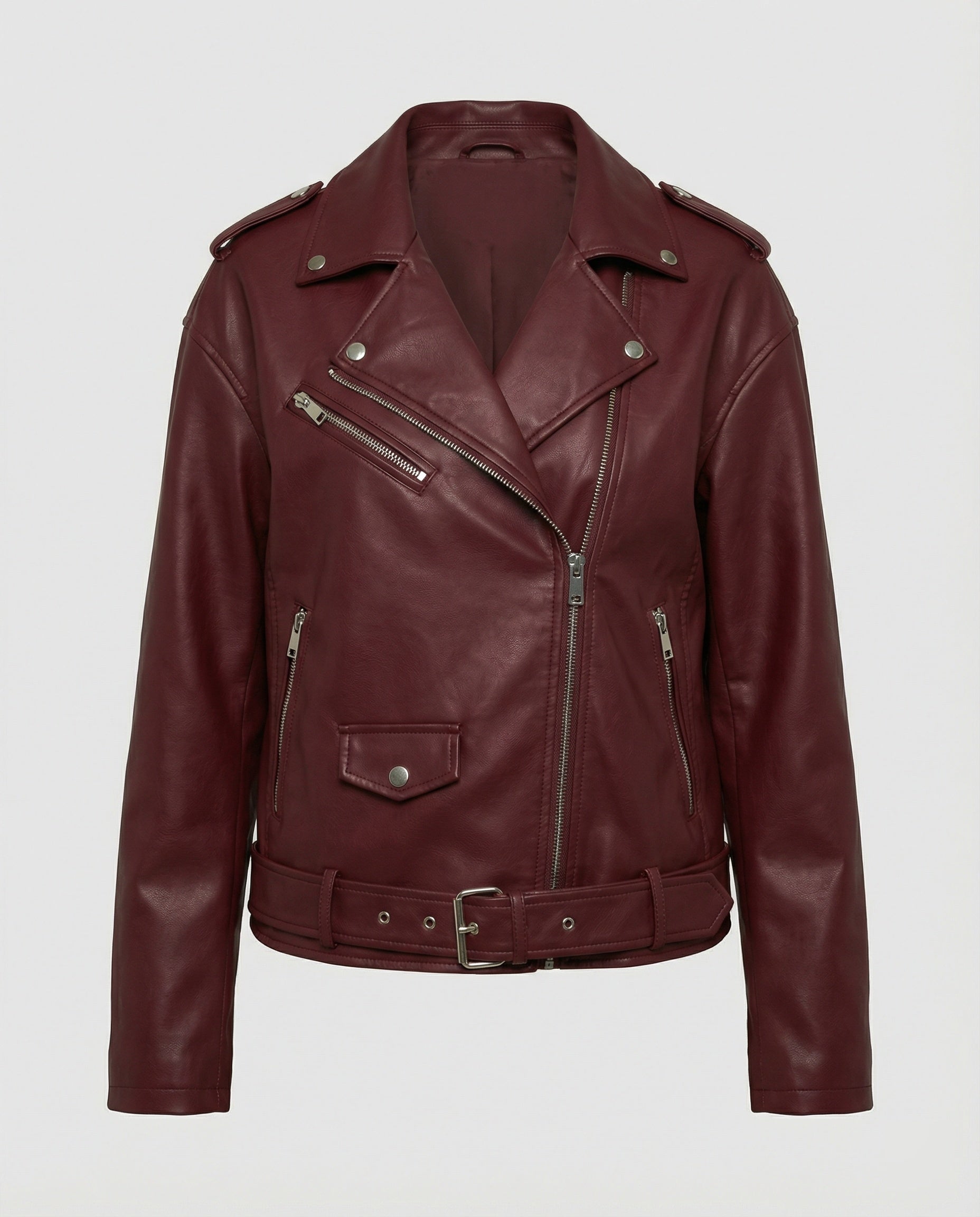 Damen Bikerjacke mit Reißverschlussdetails