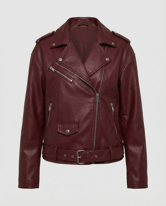 Damen Bikerjacke mit Reißverschlussdetails