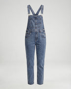 Damen Latzhose Jeans gerade