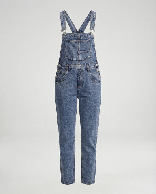 Damen Latzhose Jeans gerade