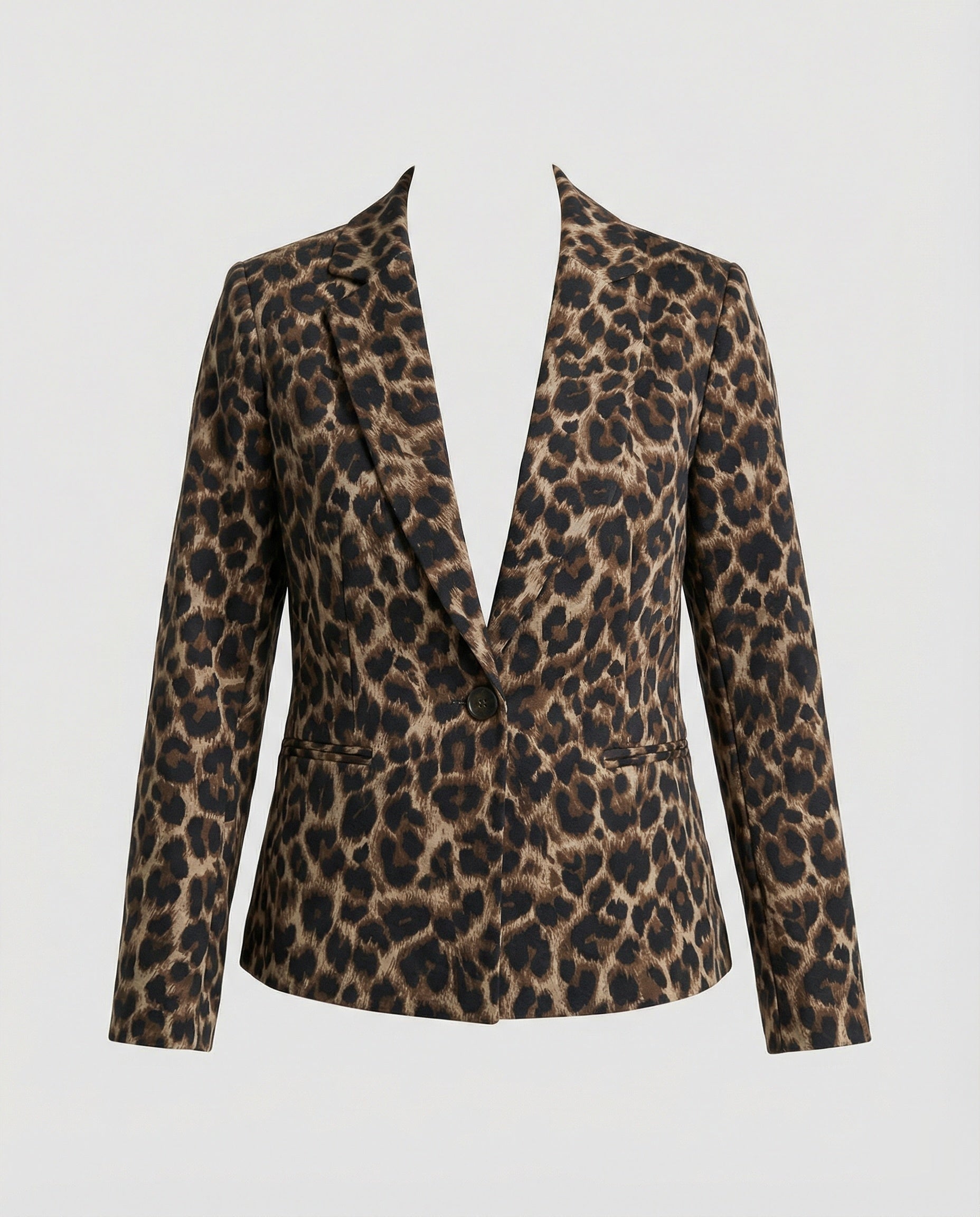 Damen Modischer Blazer im Leo-Design mit schlankem Schnitt