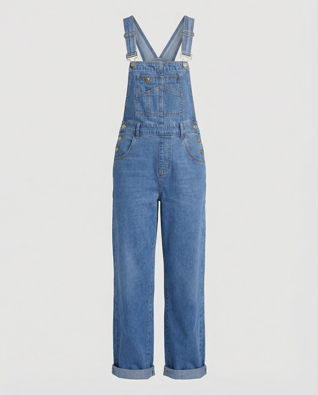 Damen Latzhose Jeans weit