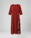 Damen Maxikleid Print asymmetrisch