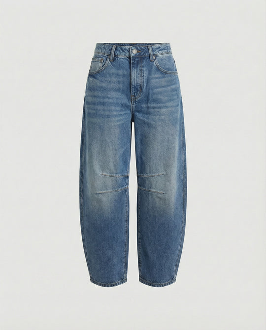 R&B | Mid Rise Barrel Jeans für Damen