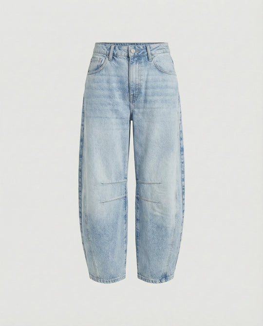 R&B | Mid Rise Barrel Jeans für Damen