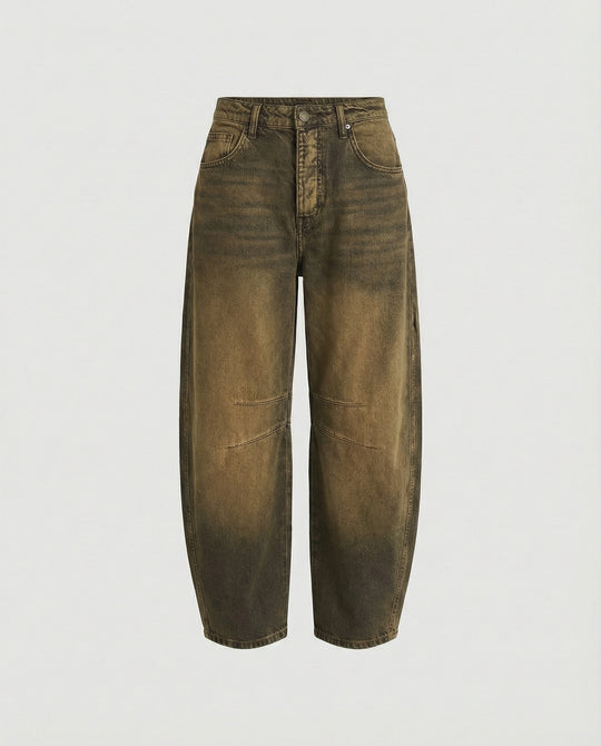 R&B | Mid Rise Barrel Jeans für Damen