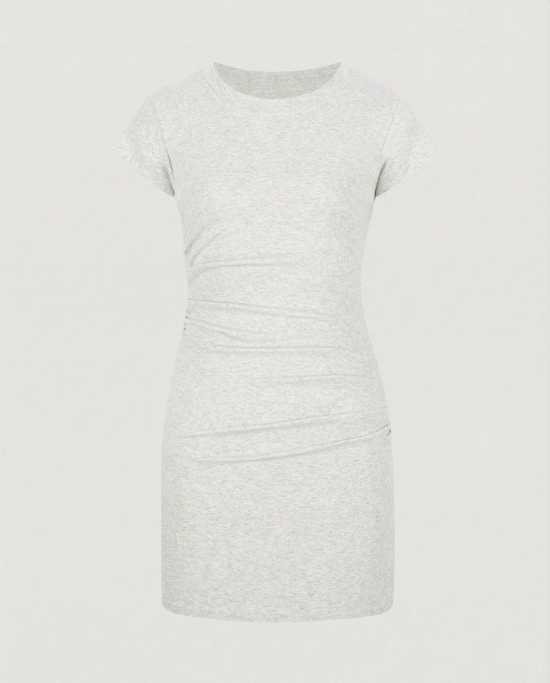Figurbetontes Mini-Kleid mit Rundhals und Raffungen für den Sommer