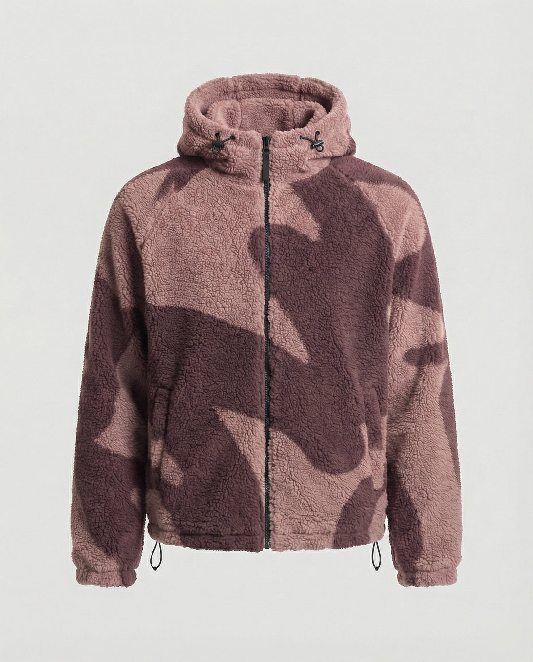 R&B | Herren Kapuzen Zip-Up Warm Fleece Jacke