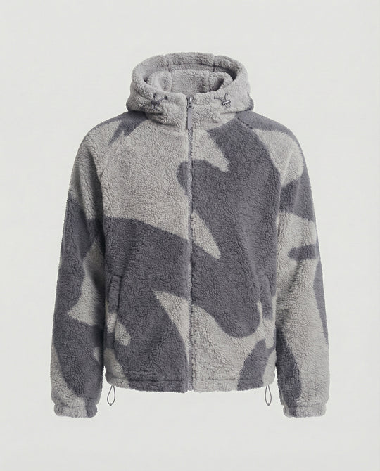 R&B | Herren Kapuzen Zip-Up Warm Fleece Jacke