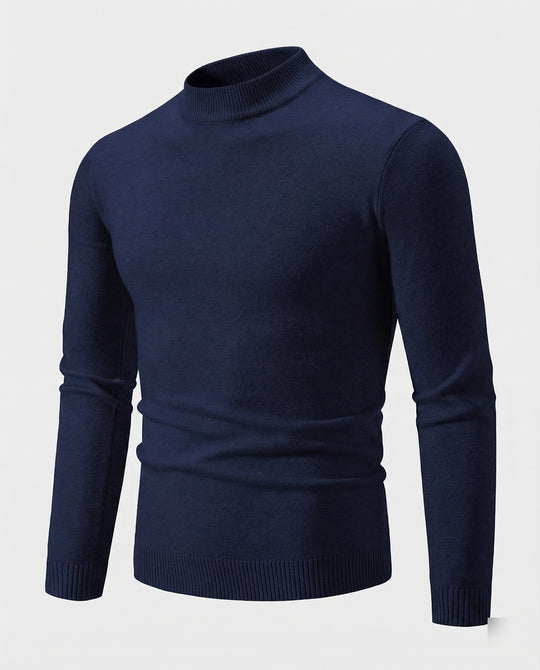 Herren eleganter Pullover mit Stehkragen R&B