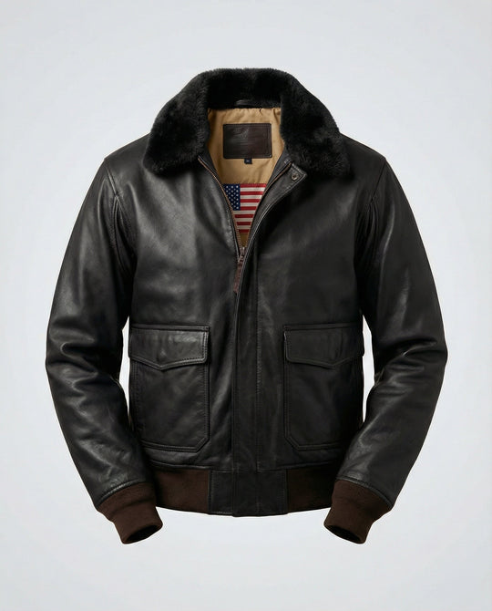 Stylische Warme Lederjacke