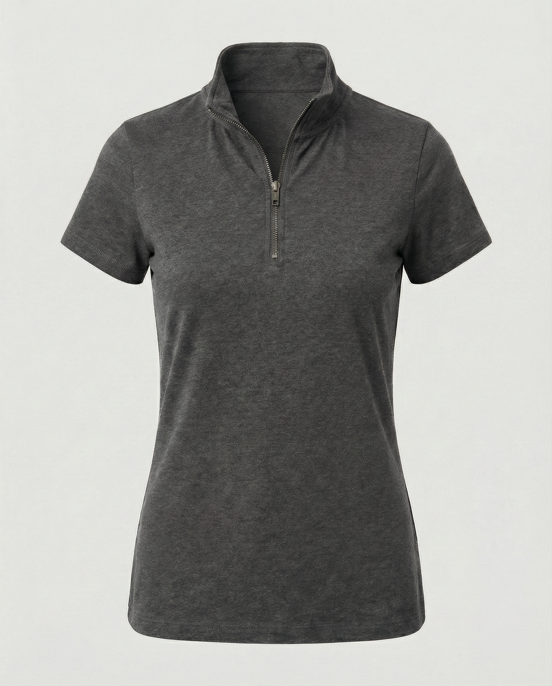 Damen Poloshirt mit kurzem Reißverschluss und figurbetontem Schnitt R&B