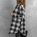 R&B | Kariertes Herbstjacke in Midilänge für Damen