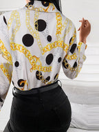 R&B | Schicke Damenbluse mit Goldenen Details