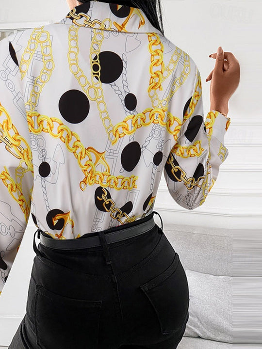 R&B | Schicke Damenbluse mit Goldenen Details